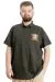 Big Size Mens T-Shirt Polo NINETY ONE 23336 Khaki