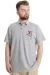 Big Size Mens T-Shirt Polo CAPTIAN 23338 Grey Melange