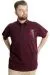 Big Size Mens T-Shirt Polo CAPTIAN 23338 Plum