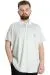 Big Size Mens T-Shirt Polo Çizgili KAGI 23340 Green