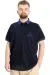 Big Size Mens Polo T-shirt GOOD TIMES 23345 Navy Blue