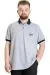 Big Size Mens Polo T-shirt POTENT 23348 Grey Melange