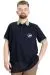Big Size Mens T-Shirt Polo POTENT 23348 Navy Blue