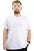 Big Size Mens T-Shirt Crew Neck UNLIMITED WAFFLE 23398 White