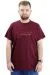 Big Size Mens T-Shirt Crew Neck UNLIMITED WAFFLE 23398 Burgundy