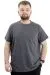Big Size Mens T-Shirt Crew Neck THE WEST BAY WAFFLE 23399 AntraMelange
