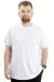 Big Size Mens T-Shirt Crew Neck THE WEST BAY WAFFLE 23399 White