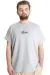 Big Size Mens T-Shirt NEWYORK WAFFLE 23400 Grey Melange
