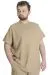 Big Size Mens Crew Neck Basic T-shirt WAFFLE 23401 Beige