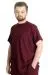 Big Size Mens Crew Neck Basic T-shirt WAFFLE 23401 Burgundy