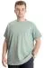 Big Size Mens Crew Neck Basic T-shirt WAFFLE 23401 Cagla Greeni