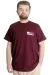Big Size Mens Crew Neck T-shirt YAKUZA 23402 Burgundy