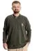 Big Tall Mens Polo Sweatshirt Velvet substitute Horse 23442 Khaki