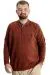 Big Tall Mens Polo Sweatshirt Velvet substitute Horse 23442 Cinnamon
