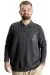 Big Tall Mens Polo Sweatshirt Velvet substitute Classic Sport 23444 AntraMelange