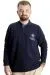 Big Tall Mens Polo Sweatshirt Velvet substitute Classic Sport 23444 Navy Blue