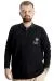 Big Tall Mens Polo Sweatshirt Velvet substitute Classic Sport 23444 Black
