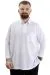 Big Size Mens Sweatshirt Polo Long Arm WAFFLE 23449 White