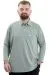 Big Size Mens Sweatshirt Polo Long Arm WAFFLE 23449 Cagla