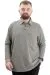 Big Size Mens Sweatshirt Polo Long Arm WAFFLE 23449 Khaki