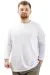Big Size Mens Sweatshirt Crew Neck Long Arm WAFFLE 23460 White