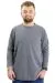 Big Size Mens Sweatshirt Crew Neck Long Arm WAFFLE 23460 Navy Blue