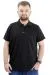 Big Size Mens T-shirt Polo MAN WAFFLE 23461 Black