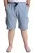 Big Size Mens Short Cargo Pocket WAFFLE 23500 Blue