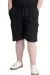 Big Size Mens Short Cargo Pocket WAFFLE 23500 Black