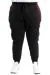 Big Size Mens Garnili Sweatpants Three yarn thick 23519 Black-Plum