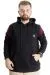Big Size Mens Sweat Hood Kangaroo Pocket 23523 Black Plum