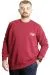 Big Size Mens Sweathirt Crew Neck Sweat 23525 Burgundy