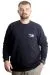 Big Size Mens Sweathirt Crew Neck Sweat 23525 Navy Blue