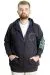 Big Size Mens Hooded Sweatshirt New Breed 23544 Navy Blue