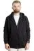 Big Size Mens Sweat Hooded Zipper Outsider 23547 Black