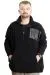 Big Size Mens Sweat Yarım Zipper Garnili Polar 23552 Black