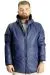 Big Size Mens Coat quilted Hoodie 23603 Indigo