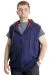 Mens Big Size Vest Kangaroo Pocket Zipper 23620 Indigo