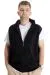 Mens Big Size Vest Kangaroo Pocket Zipper 23620 Black