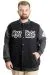 Big Size Mens College Coat My Field 23626 Black