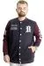 Big Size Mens College Coat Brooklyn 23627 Navy Blue