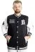 Big Size Mens College Coat Brooklyn 23627 Black-Ecru