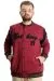 Big Size Mens College Coat Nothing 23630 Burgundy
