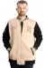 Big Size Mens College Coat Zipper Ceket REPUTATION 23634 Beige