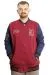 Big Size Mens College Coat Zipper Ceket REPUTATION 23634 Burgundy