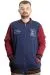 Big Size Mens College Coat Zipper Ceket REPUTATION 23634 Indigo