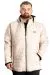 Big Size Mens Hooded Coat quilted 23636 Beige