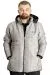 Big Size Mens Hooded Coat quilted 23636 Grey