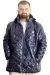 Big Size Mens Hooded Coat quilted 23636 Indigo
