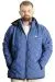 Big Size Mens Hooded Coat quilted 23636 Blue